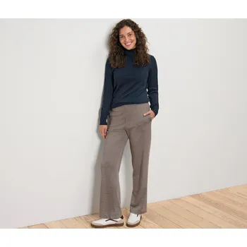 Dámské kalhoty 688999 - Tchibo - Pohodlné žakárové kalhoty - pro ženy - vel. 38 - barva: modrá/žakár