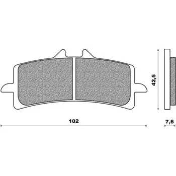 Brzdová destička brzdové destičky (směs ROAD RACE SINTERED) NEWFREN (2 ks v balení)