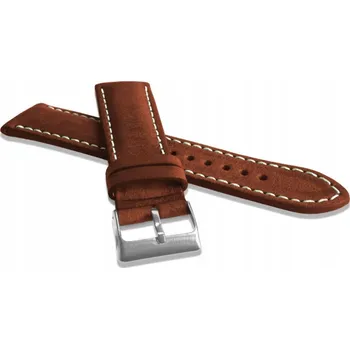 Řemínek na hodinky LAVVU Nature XXL 22mm Zlatohnědý kožený řemínek
