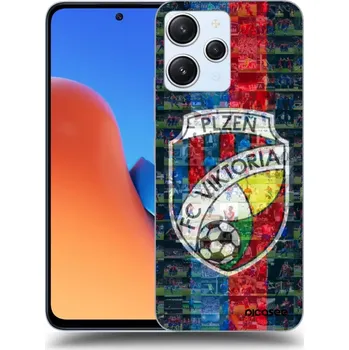 Pouzdro na mobilní telefon Picasee silikonový černý obal pro Xiaomi Redmi 12 5G - FC Viktoria Plzeň A