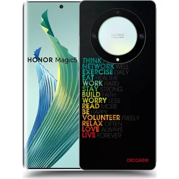 Pouzdro na mobilní telefon Picasee silikonový průhledný obal pro Honor Magic5 Lite 5G - Motto života