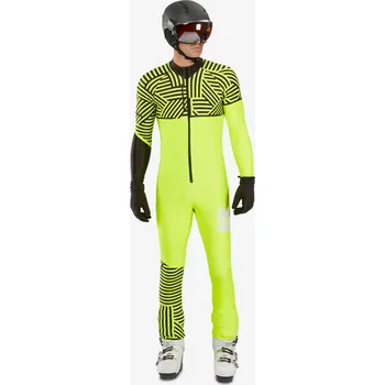 Dámský overall WEDZE Lyžařská závodní kombinéza 980 S BÍLÁ|ČERNÁ|ŽLUTÁ