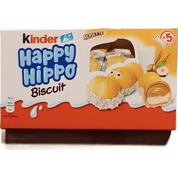 Čokoláda KINDER HAPPY HIPPO 103,5 G Hrošík: BISCUIT NOISETTE