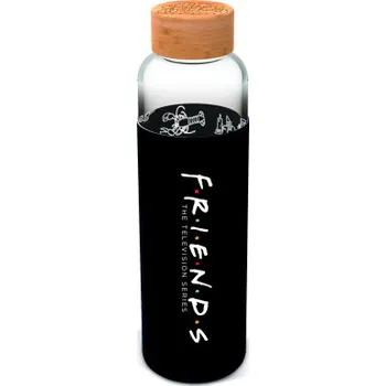 Skleněná láhev s návlekem 585 ml, Přátelé