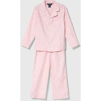 Pánské pyžamo Dětské bavlněné pyžamo Polo Ralph Lauren 4P0150 růžová 30X, vel. 164