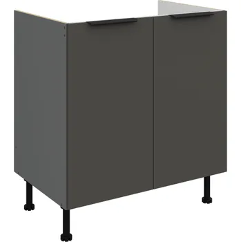 Kuchyňská skříňka 80 ZL 2F BB, Spodní kuchyňská skříňka pod dřez Aria grafit/antracit