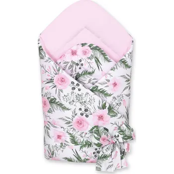 Zavinovačka OBOUSTRANNÁ ZAVINOVAČKA PRO MIMINKA S MĚKKÝM ZAVAZOVÁNÍM - PIVOŇKY RŮŽOVÁ