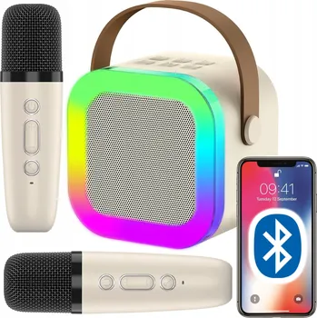 IP kamera Karaoke Set 2 Mikrofony + Bezdrátový Reproduktor LED Světla Bluetooth