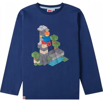Lego kostka tmavě modré dětské tričko s dlouhým rukávem, vrchní díl, 3 roky / 98 cm
