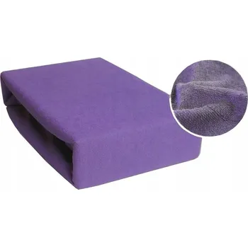 Prostěradlo Froté prostěradlo s gumou 90x200 švestkové