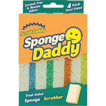 Houbička Scrub Daddy 4 ks Houbičky Sponge Daddy na mytí nádobí
