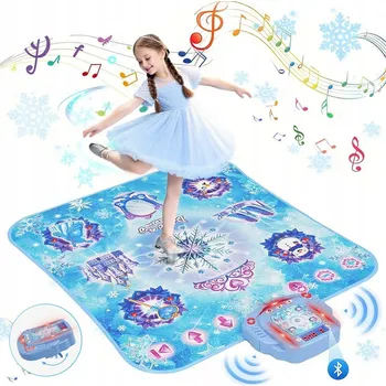 Herní ovladač INTERAKTIVNÍ VELKÁ MUZIKÁLNÍ PODLOŽKA HRACÍ PODLOŽKA TANEČNÍ SE 4 REŽIMY HRY MODRÁ