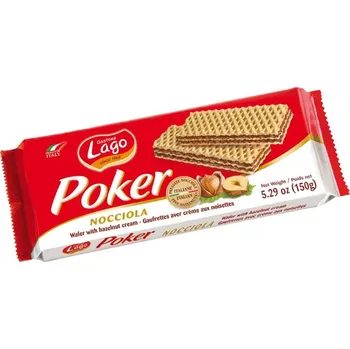 Gastone Lago Poker vafle s příchutí lískových oříšků 150 g