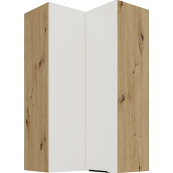 Kuchyňská skříňka 60 x 60 GN-108 2F (90°), Horní rohová kuchyňská skříňka Aria bílá/artisan
