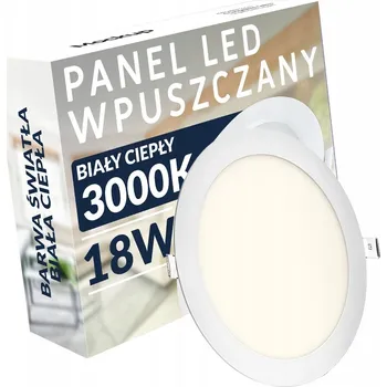 LED panel Decorya Zapuštěný panel 18W kulatý bílý teplá bílá ZDROJE SVĚTLA