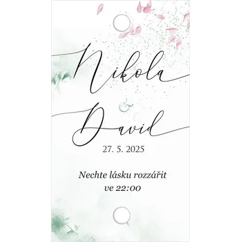 Svatební dekorace Kartička na prskavku 340