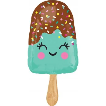 Balónek Balónkový nápis Happy Ice Cream 34" - 88 cm - Anagram /BALENÍ