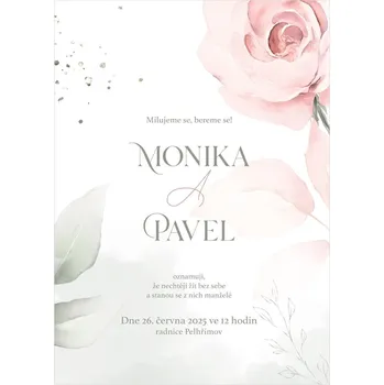 Svatební dekorace Svatební oznámení 338 oznámení 1 ks oznámení