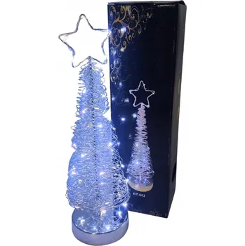 Vánoční dekorace LED vánoční stromek SUNLIGHT A7636 Pružinka, studená bílá