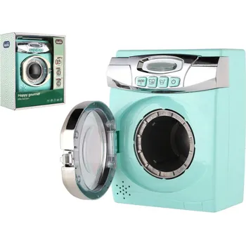 Hračka Pračka plast 13x17cm na baterie se světlem se zvukem v krabici 21x25x10cm 18m+