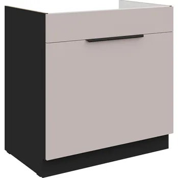 Kuchyňská linka Dolní skřínka ARONA - 80 ZL 1S BB, Černá mat/Kašmír