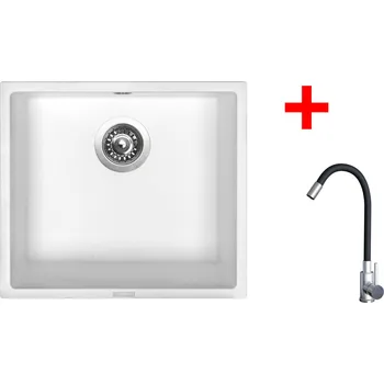 Granitový dřez Sinks G21328 Set FRAME 457 Milk + Elasta nerez/černá Stav zboží: Nový produkt v externím skladu