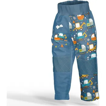 Panel se střihem 170 softshell kalhoty bagr modrý