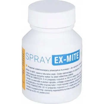 Přípravek proti hmyzu SPRAY EX-MITE odpuzující čmelíky, všenky a blechy u drůbeže a holubů