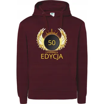 Dámská mikina JHK dámská mikina přes hlavu, s s kapucí, urodziny 50, velikost L