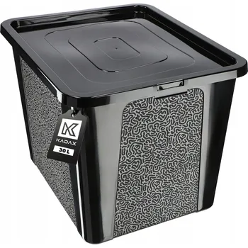 Úložný box Plastový box s víkem Kadax Multibox 30 l černý