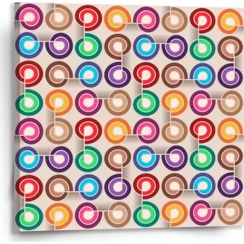 Obraz Sablio Obraz Barevné spirály - 110x110 cm