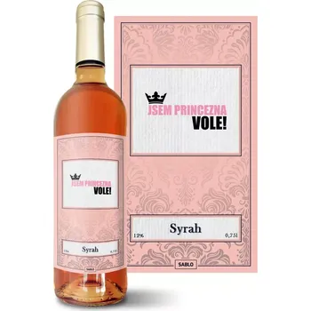 Víno Sablio Růžové víno Jsem princezna, vole!: 0,75 l