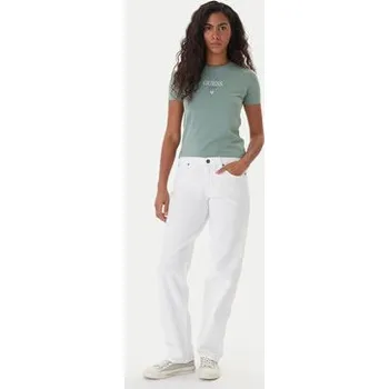 Dámská móda Guess Jeans Jeansy W5YA0I D0131 Bílá Boyfriend Fit 34_32