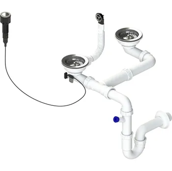 Granitový dřez "Sinks SPNG3DXCC Dvousifon 3 ?"" pro granit. dřezy s extra úsporou místa a s exc. ovladačem (clic-cl Stav zboží: Nový produkt v externím skladu