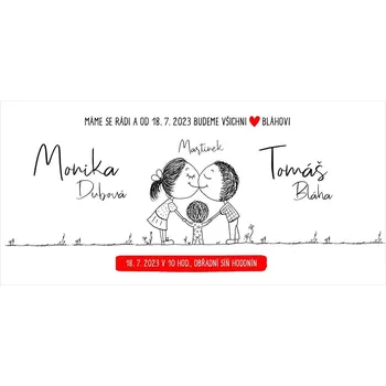 Svatební dekorace Svatební oznámení 197 – Panáčči