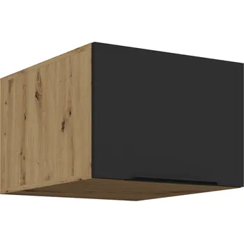 Kuchyňská skříňka 50 NAGU-36 1F, Horní kuchyňská skříňka o hloubce 57 cm, Aria černá/artisan