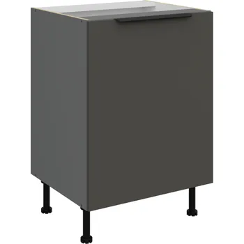 Kuchyňská skříňka 60 D 1F BB, spodní kuchyňská skříňka Aria grafit/antracit