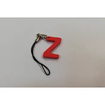 Přívěsek Fimo přívěsek na mobil - písmeno "Z" červený
