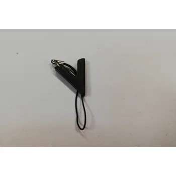 Přívěsek Fimo přívěsek na mobil - písmeno "V" černý