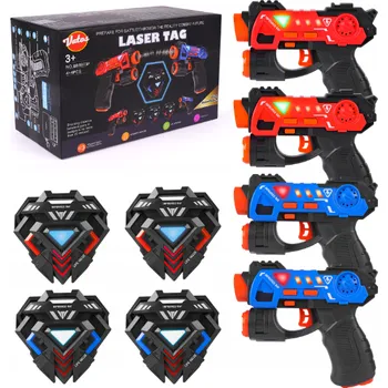 Dětská zbraň VATOS Laser sada VATOS pro děti – 4 pistole, 4 terče
