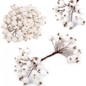 Vánoční dekorace Vánoční dekorace bílé jeřabiny, 20 ks