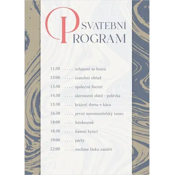 Svatební dekorace Svatební harmonogram 324