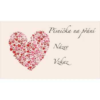 Svatební dekorace Kartička pro DJ 84