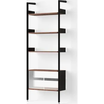 police Policový systém Rombe IF3 &Tradition BARVA: ATD Antracit / Ořech - se skříňkovou policí