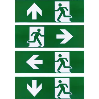 LED páska BIG WHITE (SLV) P-LIGHT sada 4 ks, fólie s piktogramem, š: 10 v: 30 cm, zelená 1010499