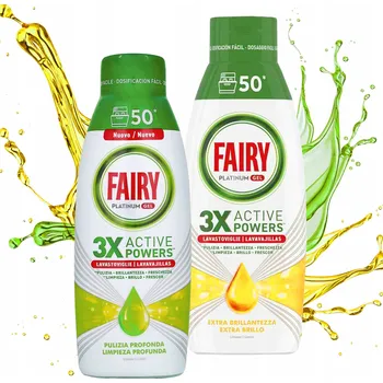 Gel do myčky FAIRY Platinum Gel Mix Lemon na mytí nádobí 2x 900 ml