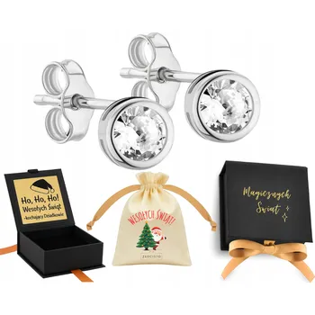 Náušnice Stříbrné náušnice se zirkony, klasické puzetky, stříbro 925