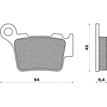 Brzdová destička brzdové destičky, NEWFREN (směs OFF ROAD DIRT SINTERED) 2 ks v balení M502-935