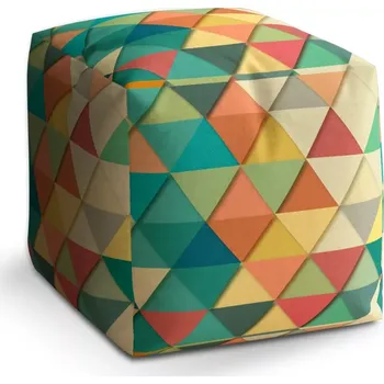 Taburet Sablio Taburet Cube Trojúhelníky: 40x40x40 cm