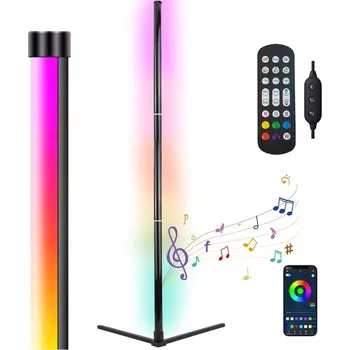 Stojací lampa 3D LED ROHOVÁ STOJACÍ LAMPA RGB Raingel APP + DÁLKOVÝ OVLADAČ